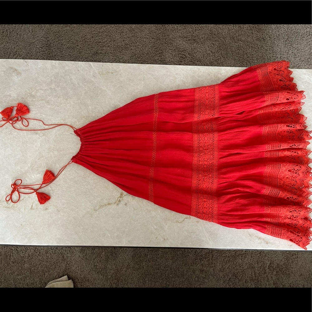 Bright lace dress